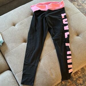 Victoria’s Secret PINK Black and Pink Leggings